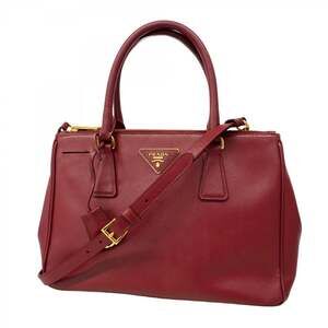 Prada Saffiano Leather Handbag, Bordeaux, 2-Way Bag for Women
